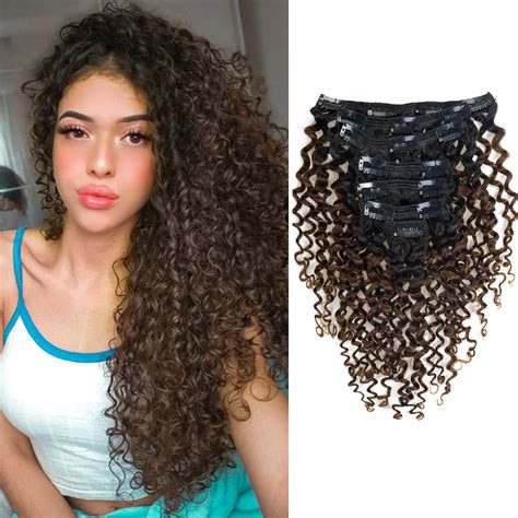 brown curly extensions|brown curly ringlet hair extensions.